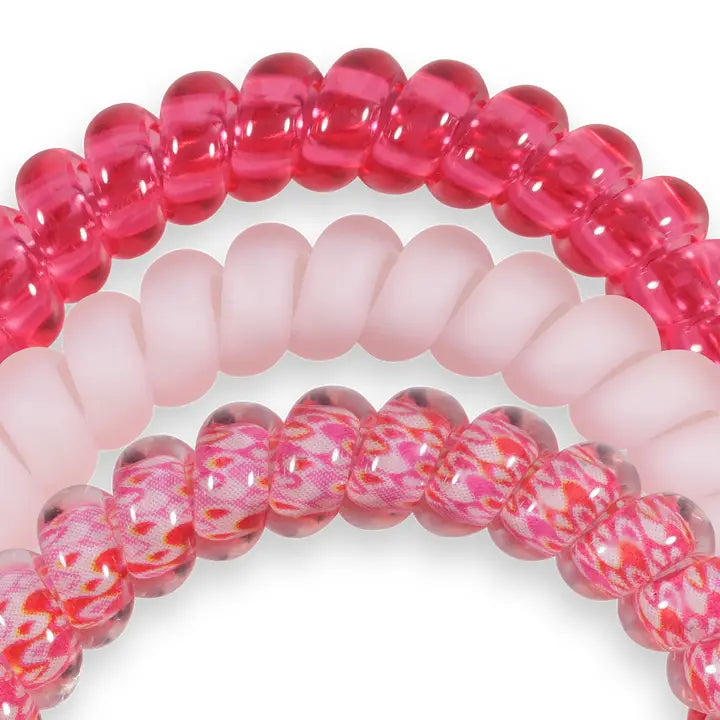 TELETIES Holiday Spiral Hair Coils | Small | Love You, Mean It!