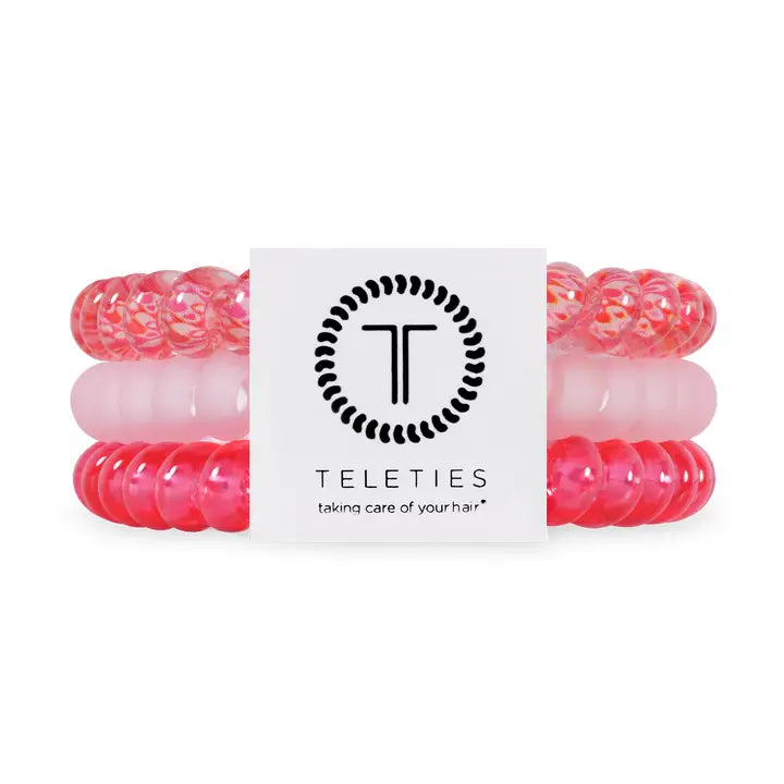 TELETIES Holiday Spiral Hair Coils | Small | Love You, Mean It!