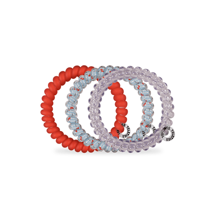 TELETIES Spiral Hair Coils | Small | Basket of Cherries