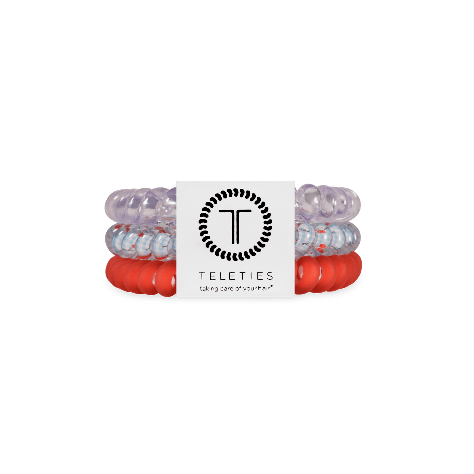 TELETIES Spiral Hair Coils | Small | Basket of Cherries