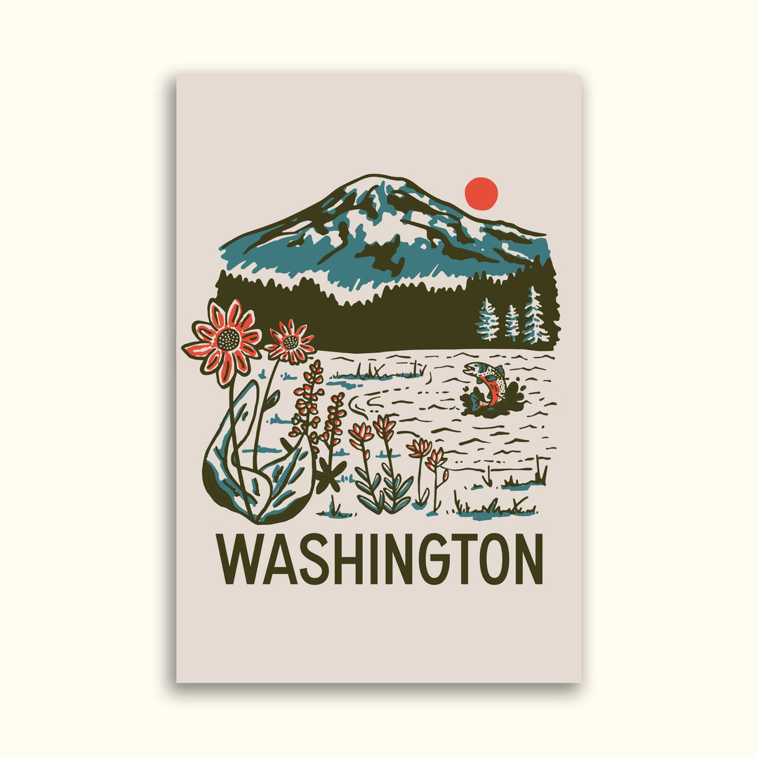 Tender Loving Empire Cards WA Mountain Lake Postcard