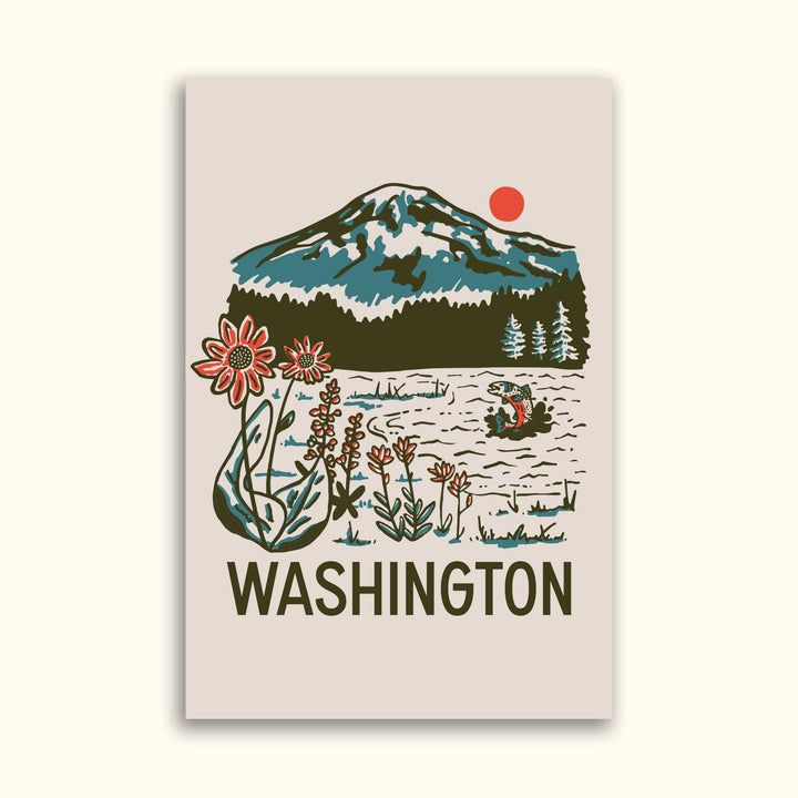 Tender Loving Empire Cards WA Mountain Lake Postcard
