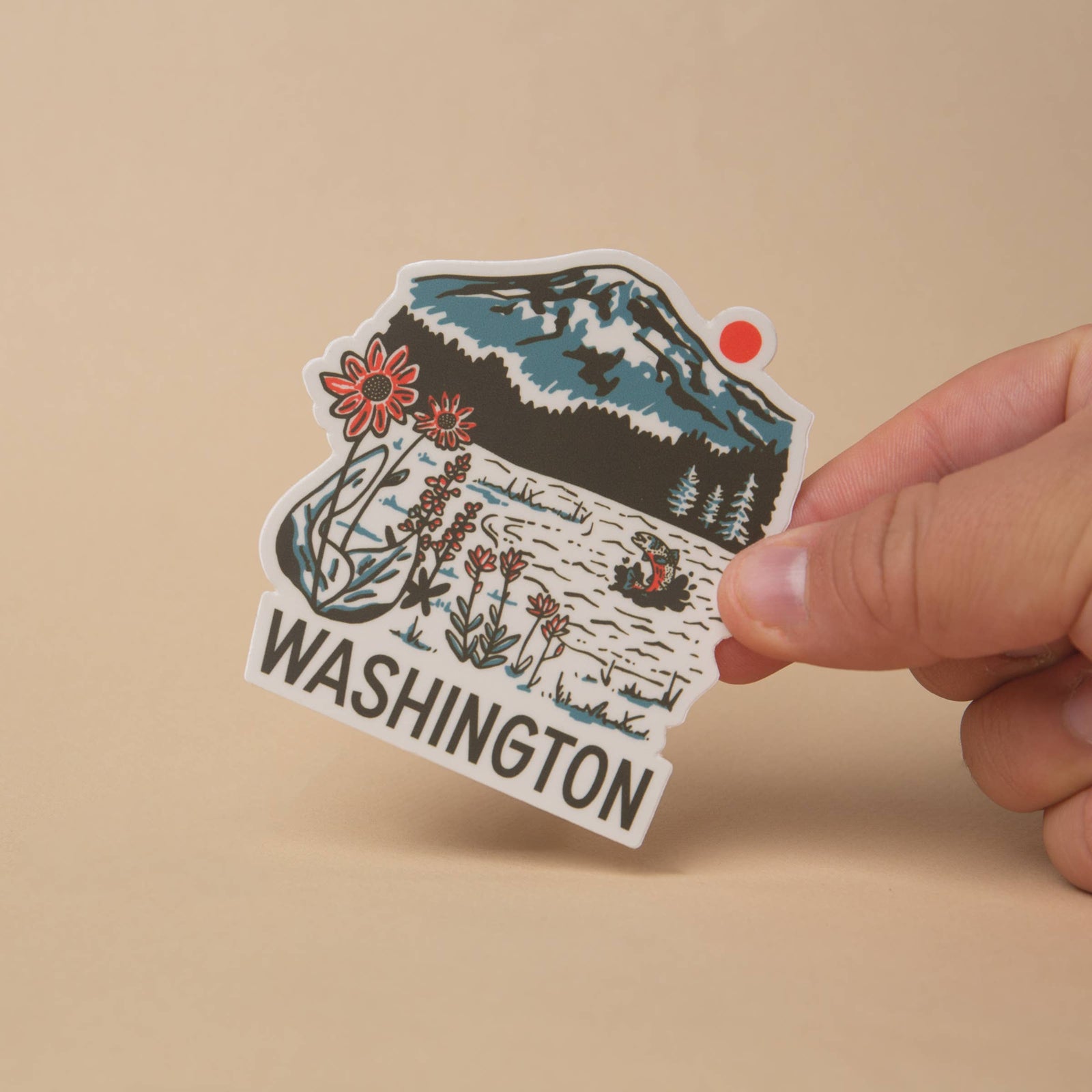 Tender Loving Empire Cards WA Mountain Lake Sticker