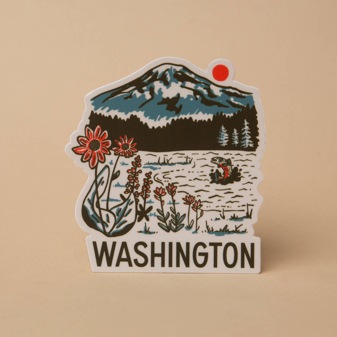 Tender Loving Empire Cards WA Mountain Lake Sticker