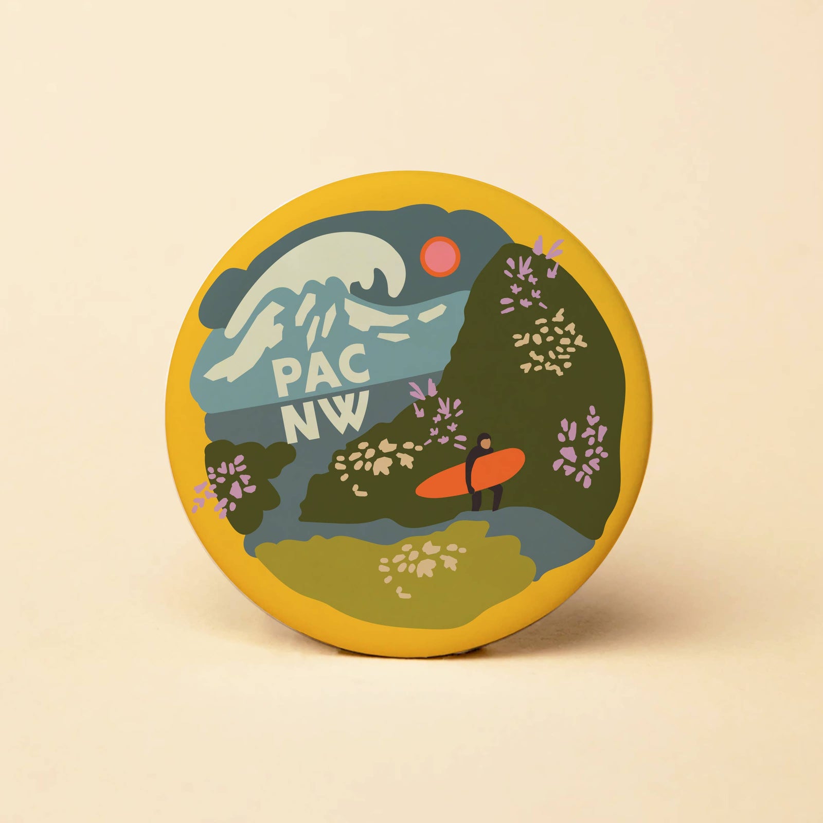 Tender Loving Empire Gifts Pac NW Surf Round Magnet