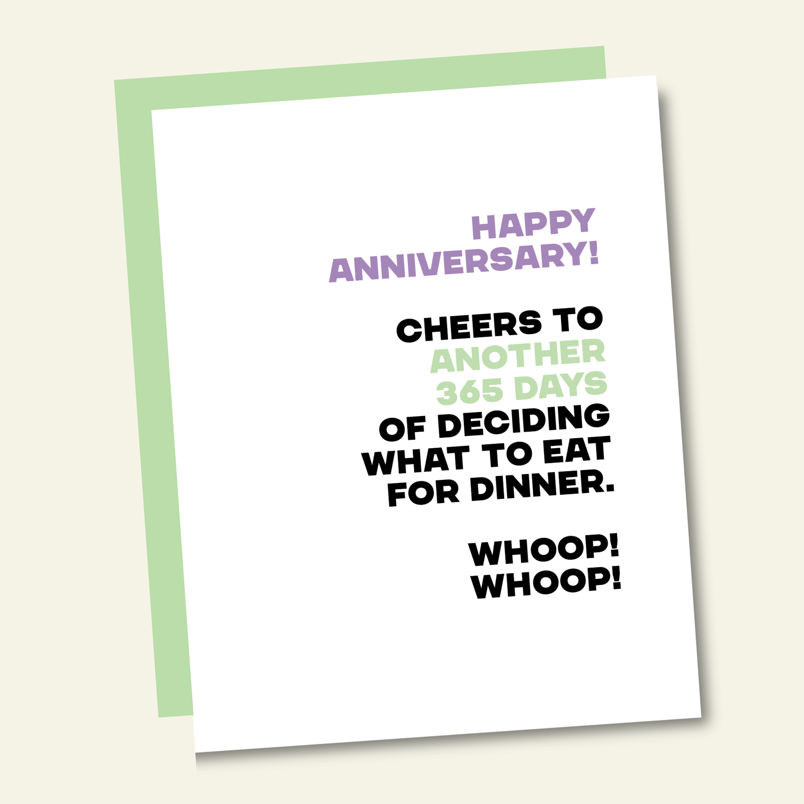 That’s So Andrew Cards 365 Days of Deciding What to Eat Funny Anniversary Card