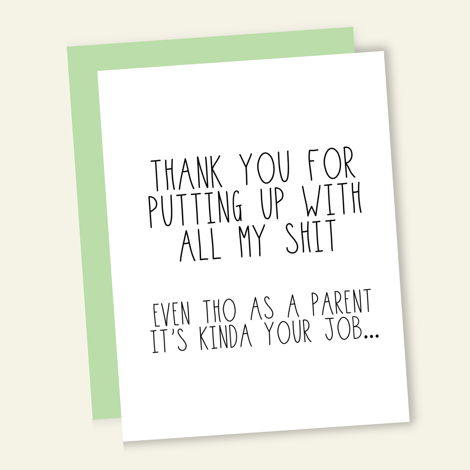 That’s So Andrew Cards Thanks for Putting Up Me... Even Tho It's Your Job | Mother