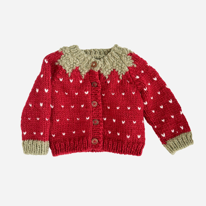 The Blueberry Hill Baby 0-6m Strawberry Cardigan Baby Kid Fall Winter Halloween Costume