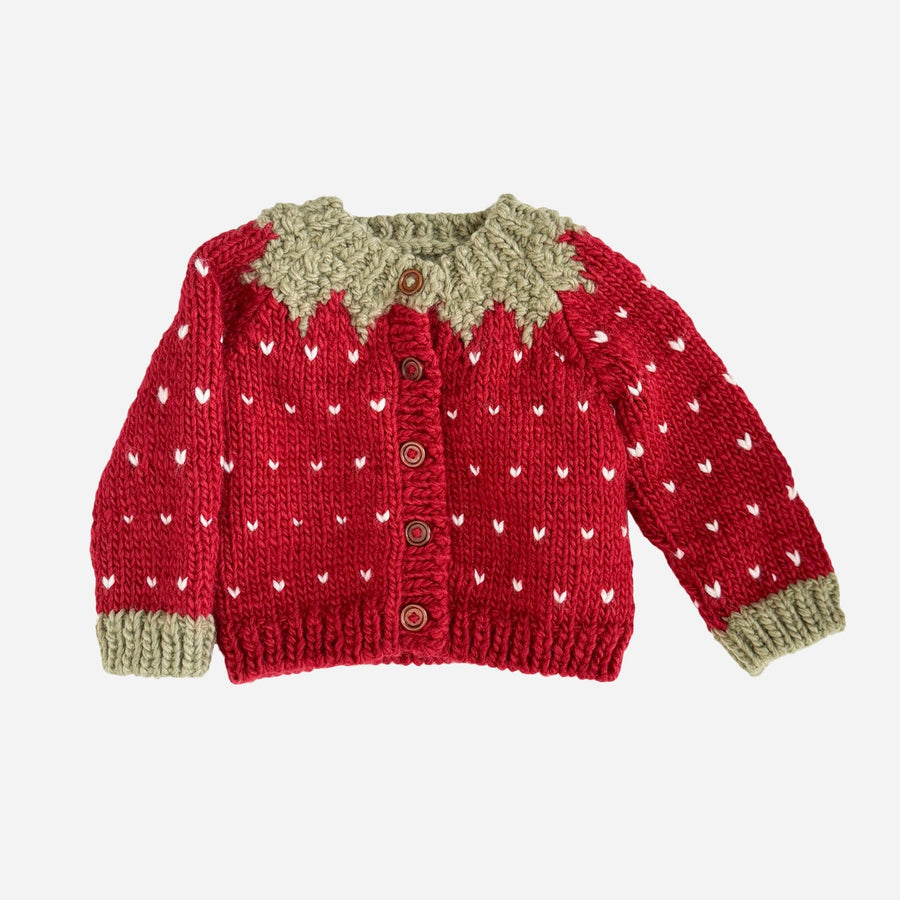 The Blueberry Hill Baby 0-6m Strawberry Cardigan Baby Kid Fall Winter Halloween Costume