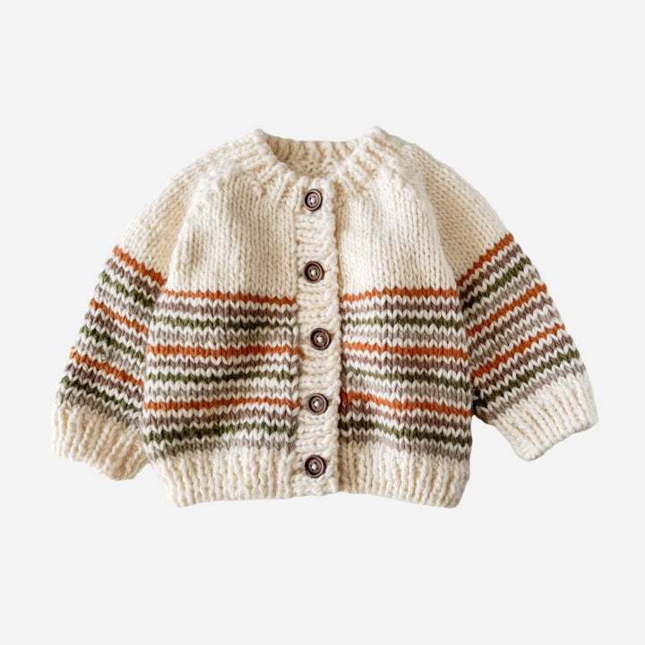 The Blueberry Hill Baby 6-12m Woodland Stripe Cardigan Baby Kid Back to School Fall Winter