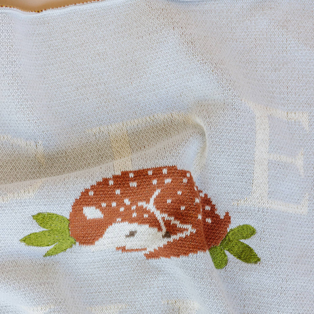 The Blueberry Hill Baby ABC Woodland Blanket Baby Organic Cotton Back to School Kid