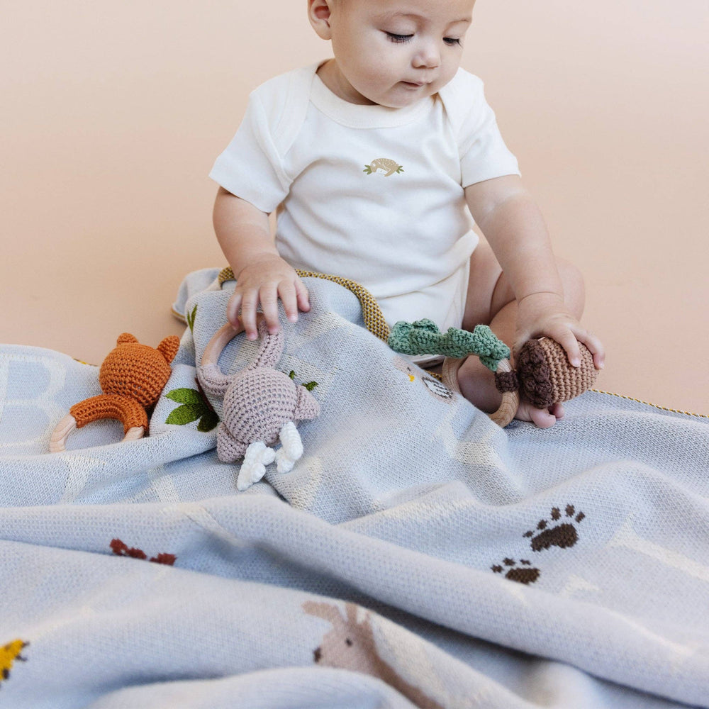 The Blueberry Hill Baby ABC Woodland Blanket Baby Organic Cotton Back to School Kid