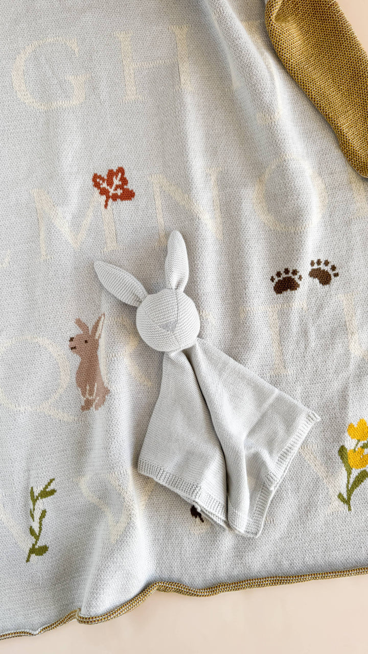 The Blueberry Hill Baby ABC Woodland Blanket Baby Organic Cotton Back to School Kid