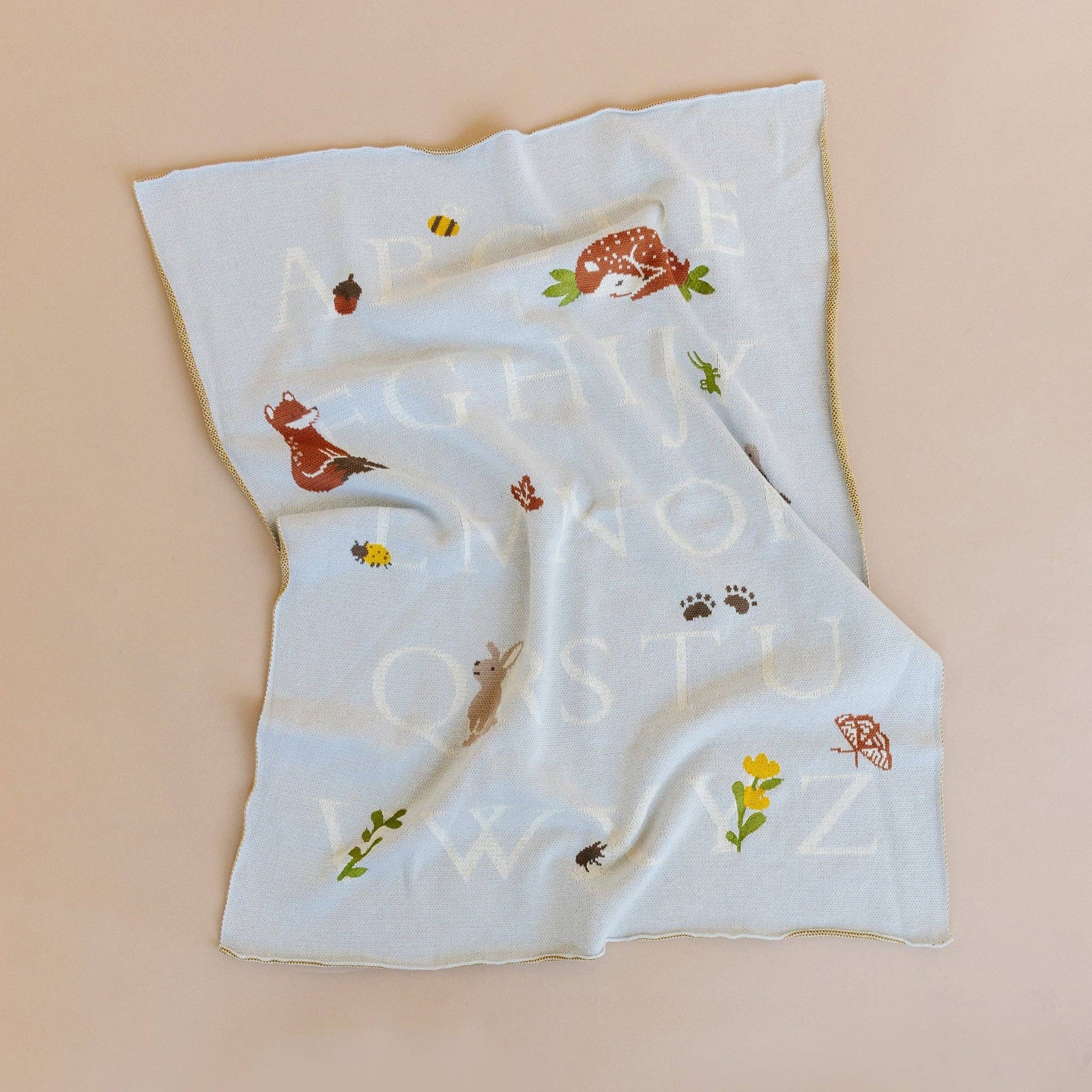 The Blueberry Hill Baby ABC Woodland Blanket Baby Organic Cotton Back to School Kid