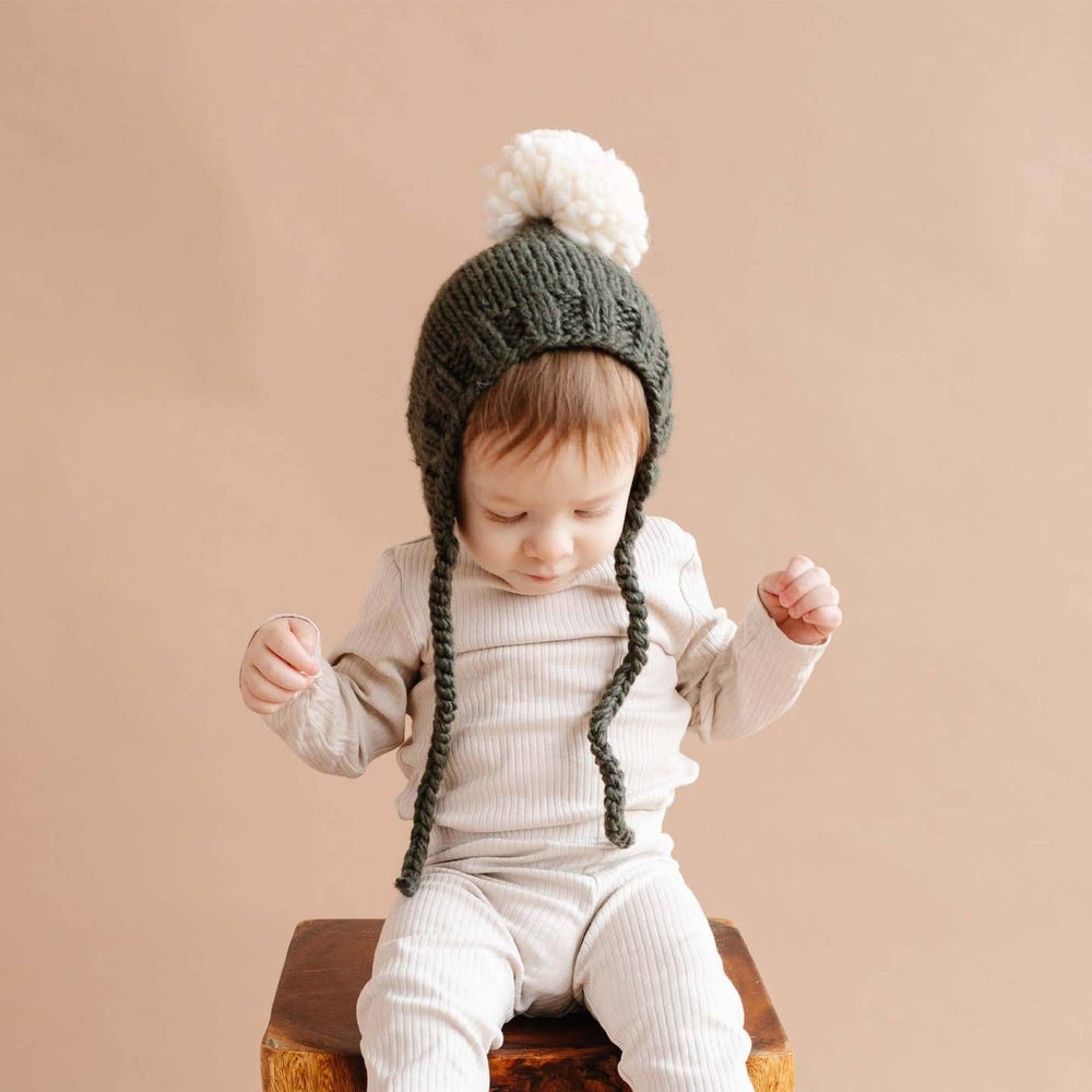 The Blueberry Hill Baby Ari Bonnet - Rifle Green