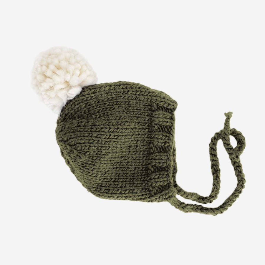 The Blueberry Hill Baby Ari Bonnet - Rifle Green