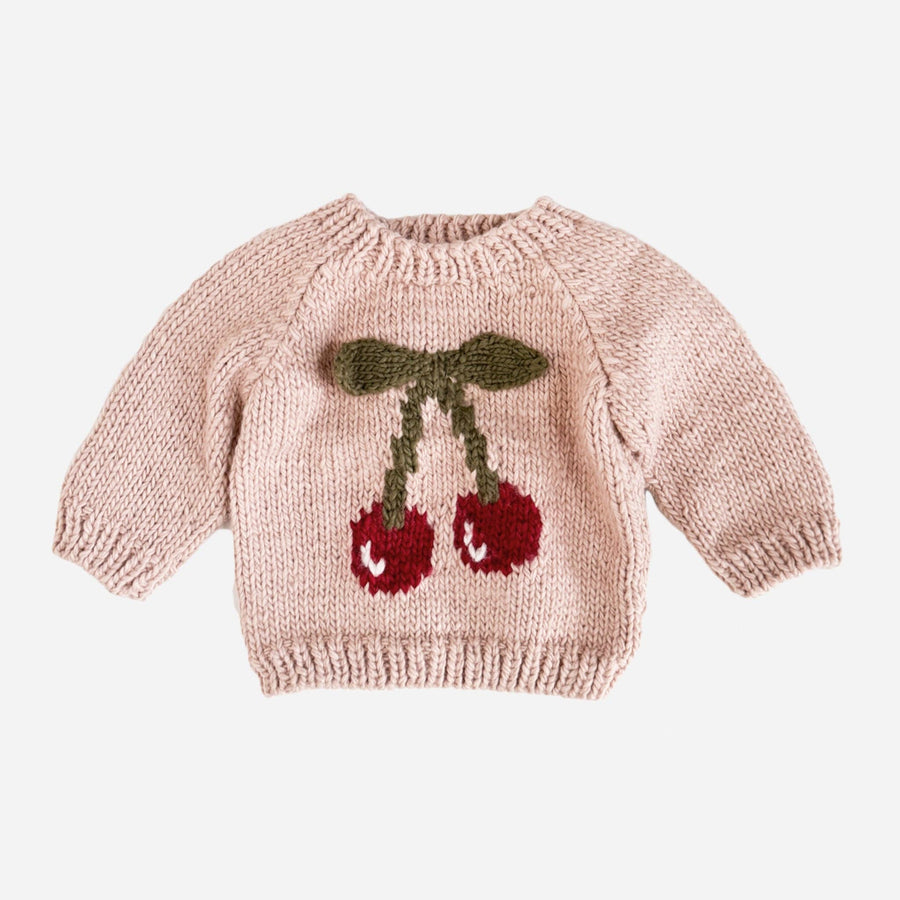 The Blueberry Hill Baby Cherry Pullover Sweater Baby Kid Fall Winter Fruit Gift