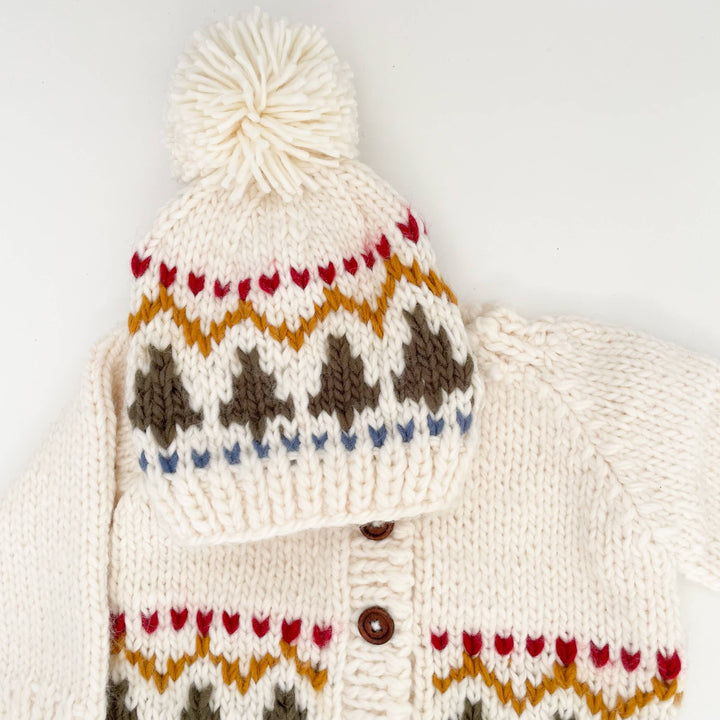 The Blueberry Hill Baby Holiday Tree Fair Isle Cardigan Kids Baby Sweater Winter