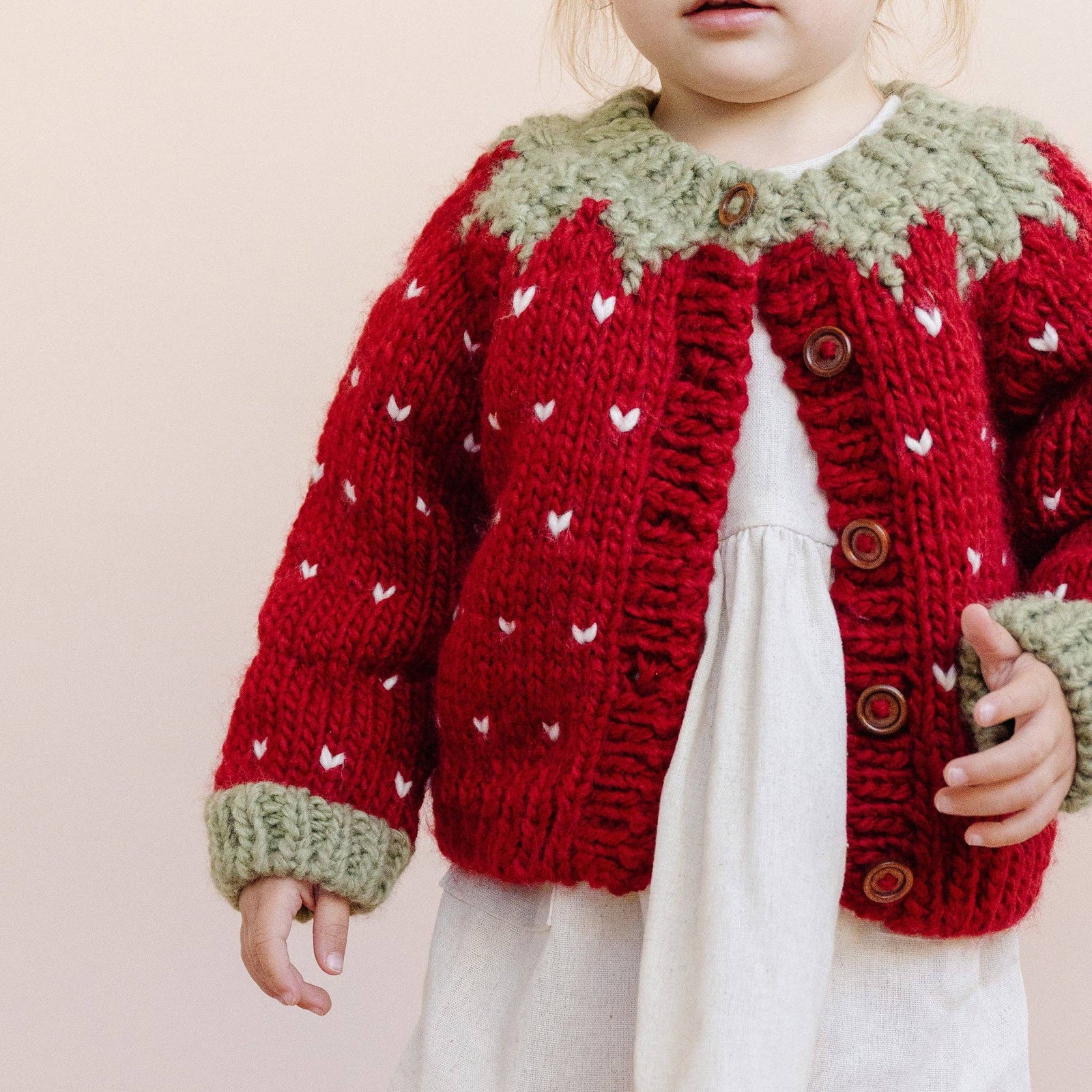 The Blueberry Hill Baby Strawberry Cardigan Baby Kid Fall Winter Halloween Costume