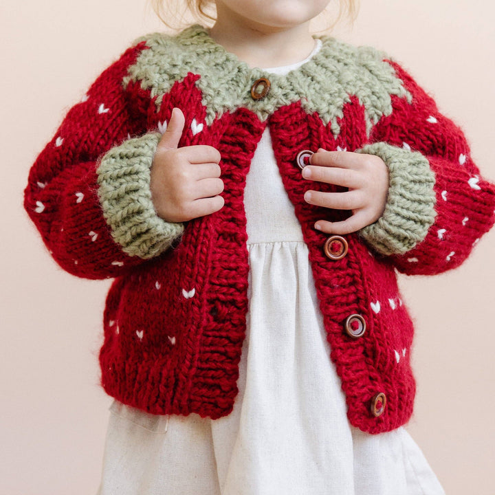 The Blueberry Hill Baby Strawberry Cardigan Baby Kid Fall Winter Halloween Costume