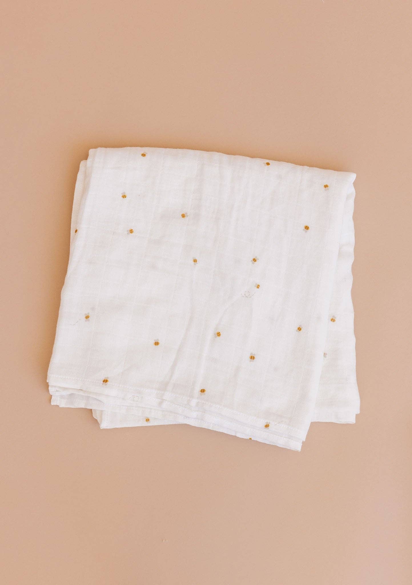The Blueberry Hill Baby Swaddle Bee Baby Organic Muslin Blanket