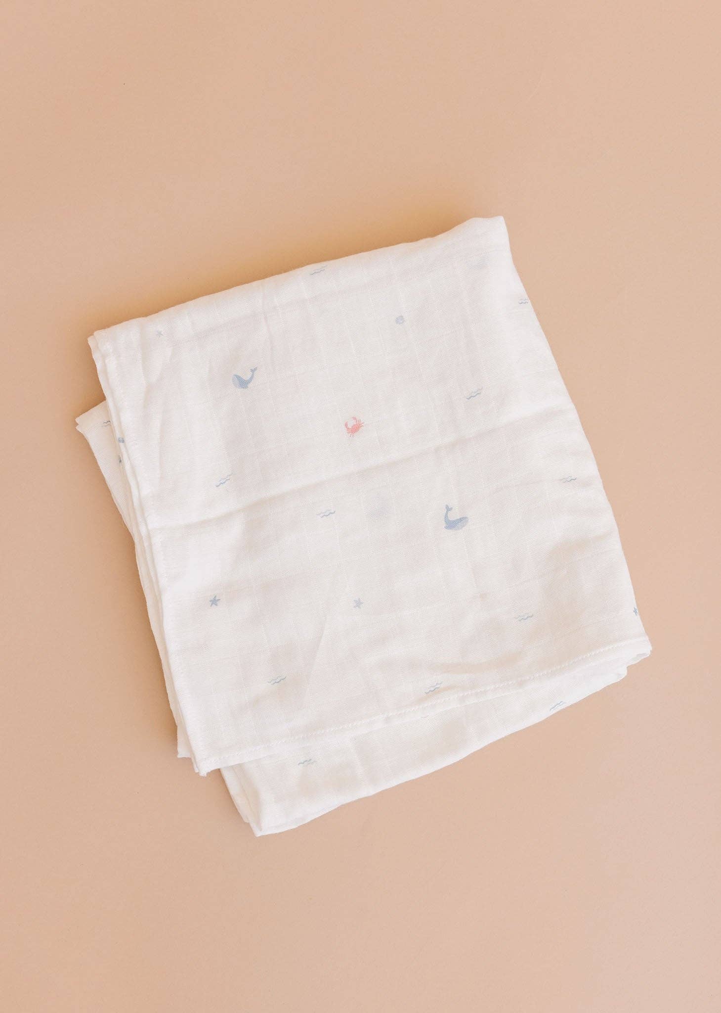 The Blueberry Hill Baby Swaddle Nautical Ocean Baby Organic Muslin Blanket
