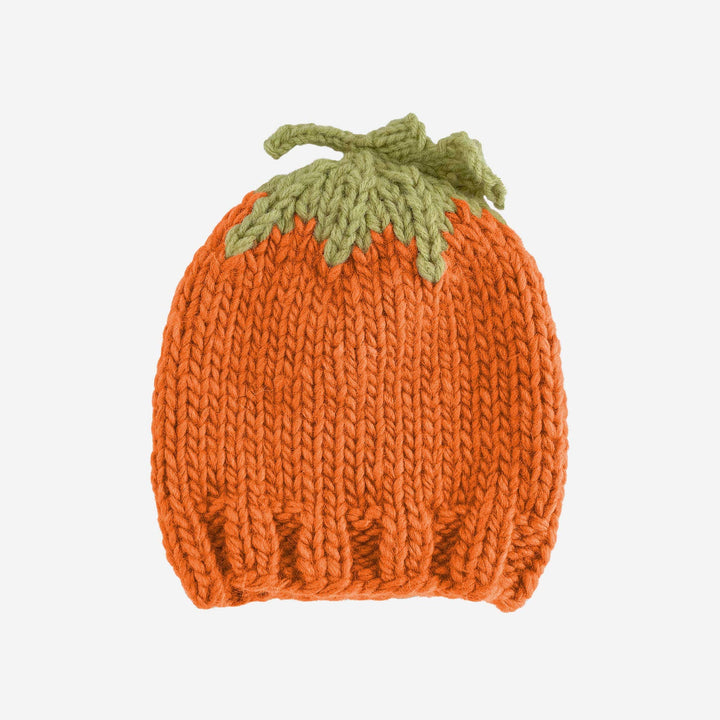 The Blueberry Hill Hat M; 2-5Y Pumpkin Hat, Orange | Baby Kid Beanie Fall Halloween