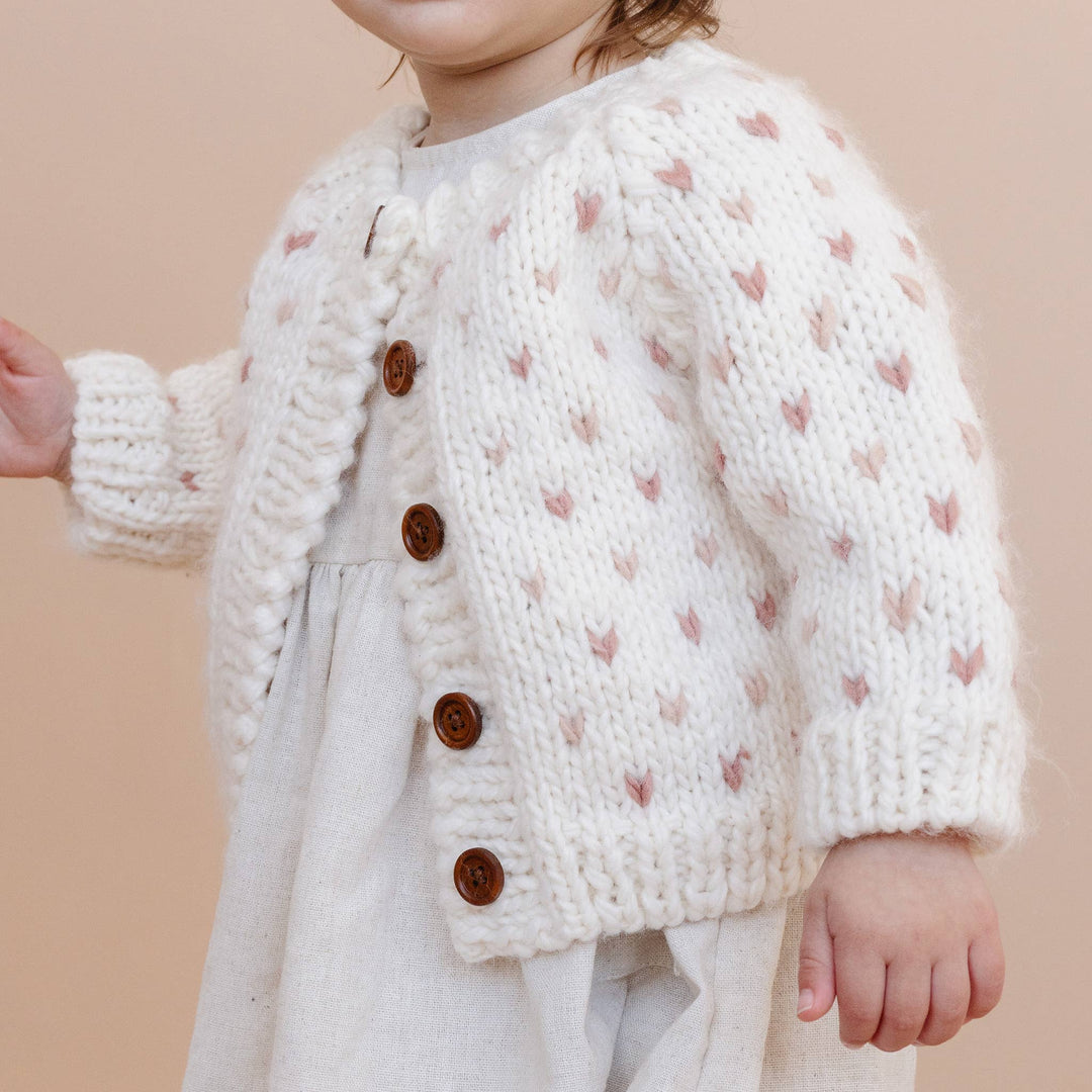 The Blueberry Hill Sweater Sawyer Cardigan, Rose | Baby & Kids Sweater Fall Valentine's