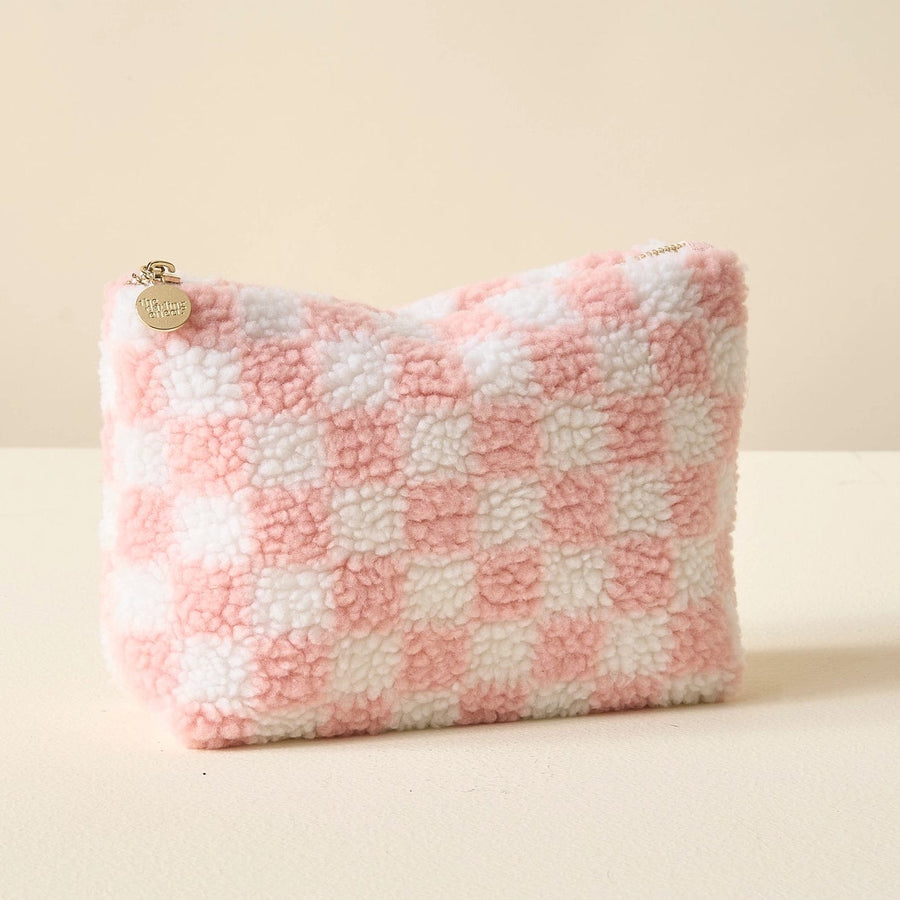 The Darling Effect Bags Teddy Pouch-Check Blush