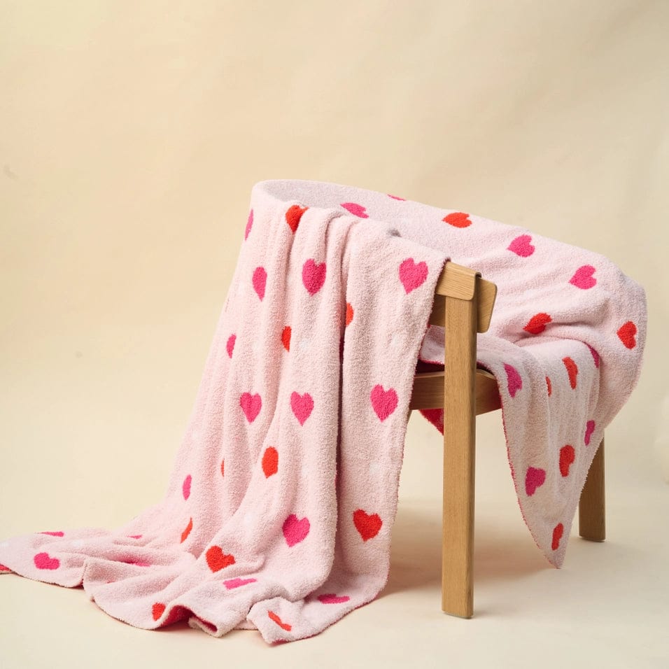 The Darling Effect Blanket Cozy Dreams Luxe Blanket-Lil' Hearts