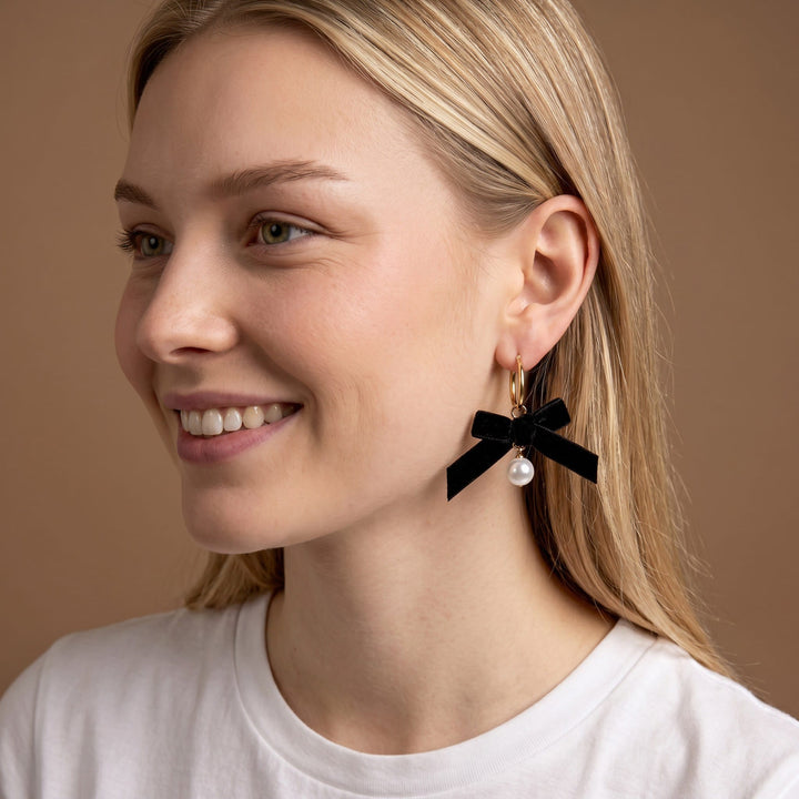 The Darling Effect Fashion Signature Hoop Earrings - Midnight Velvet