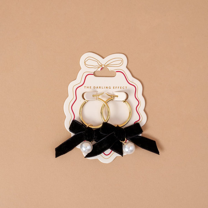 The Darling Effect Fashion Signature Hoop Earrings - Midnight Velvet