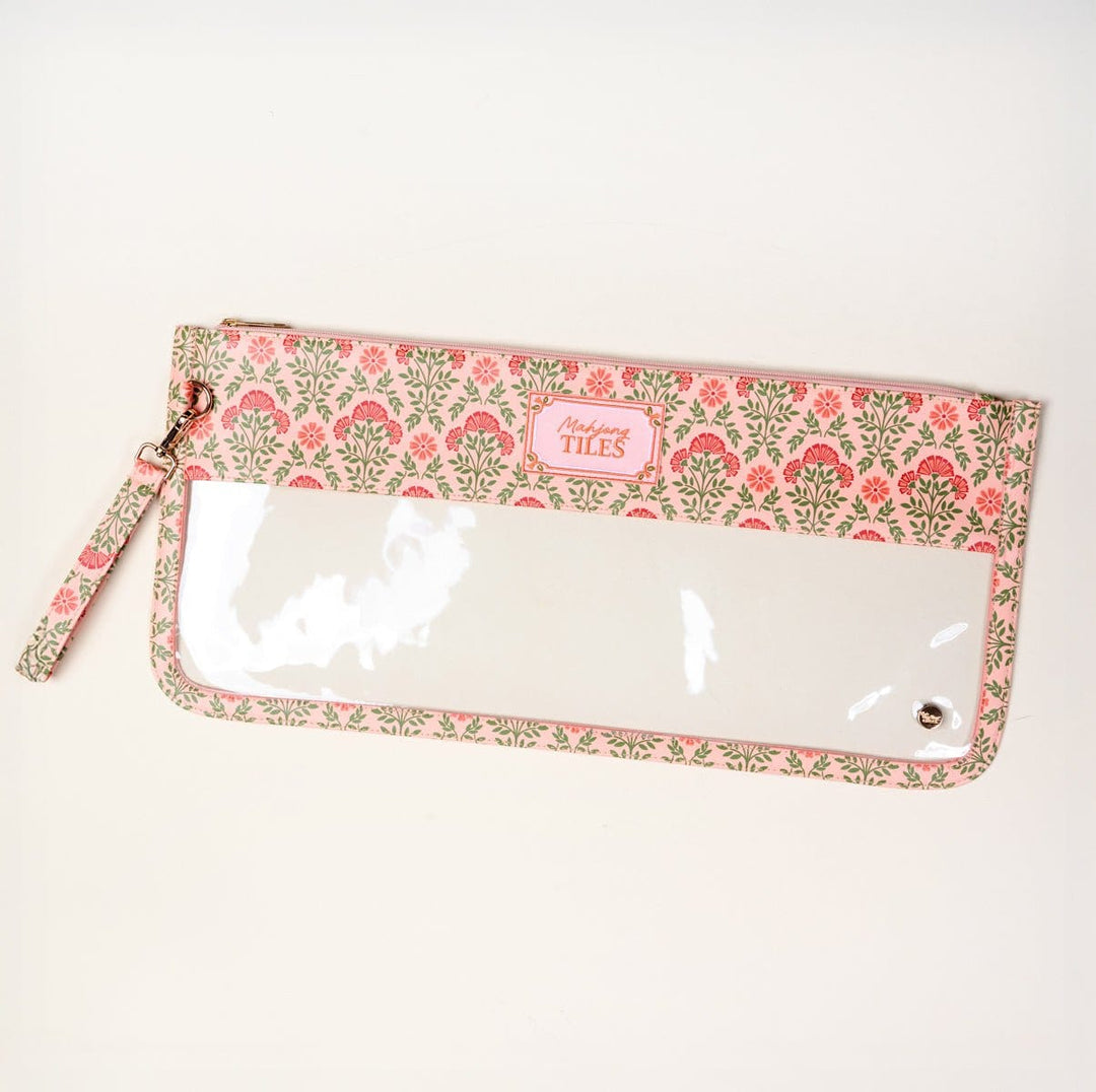 The Darling Effect Gifts Everbloom Dusty Rose Mahjong Tile Keeper Pouch