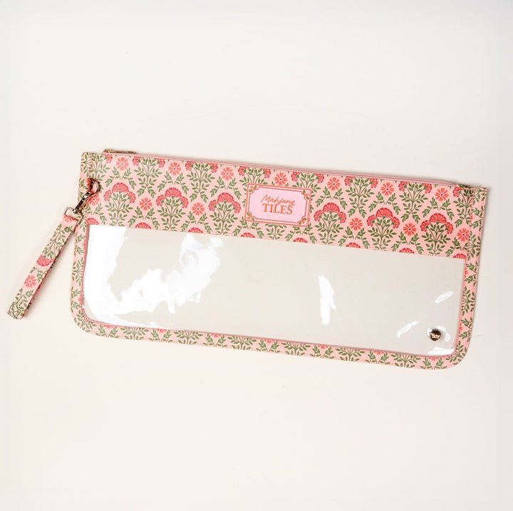 The Darling Effect Gifts Everbloom Dusty Rose Mahjong Tile Keeper Pouch