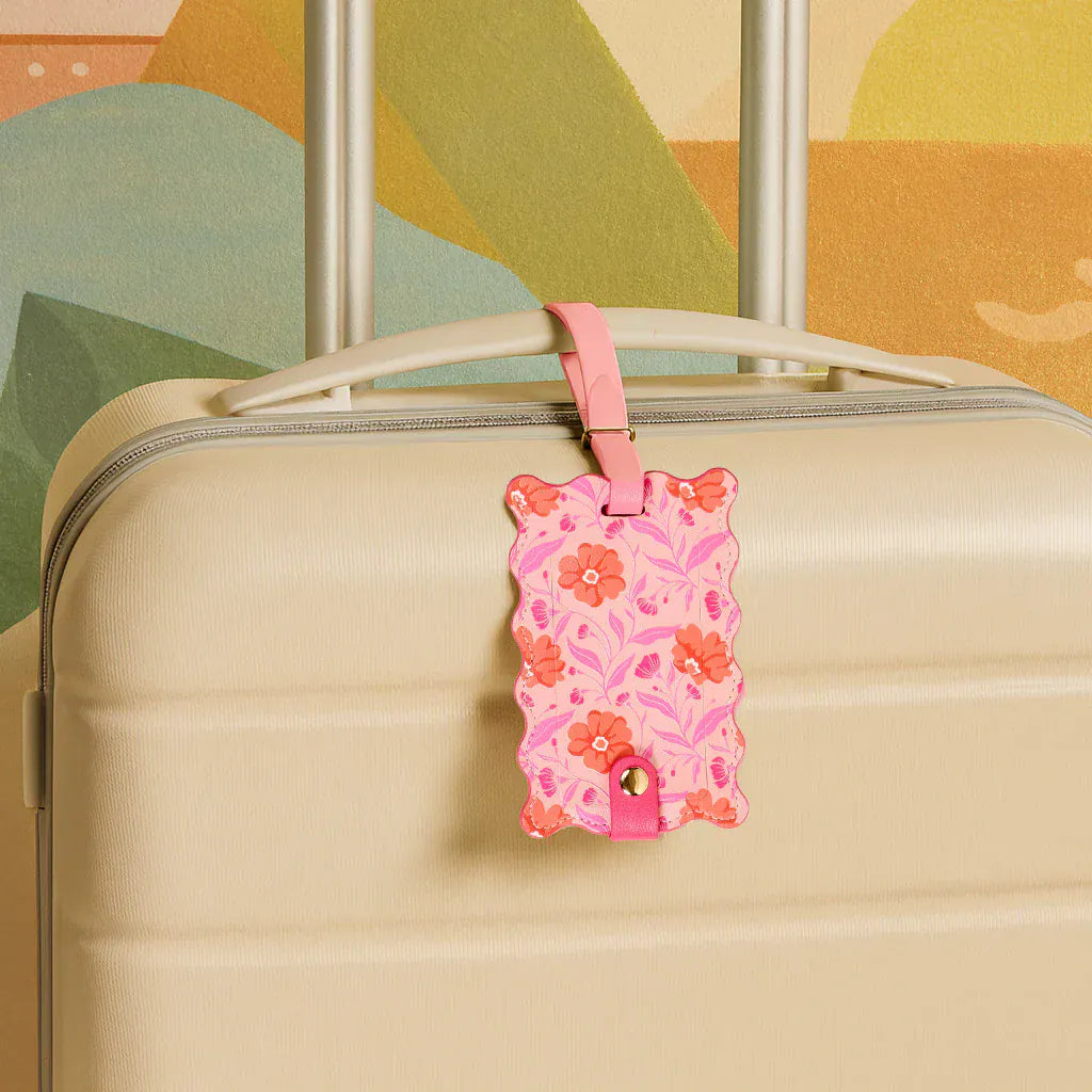 The Darling Effect Gifts Jetsetter Luggage Tag - Poppin' Petals Hot Pink