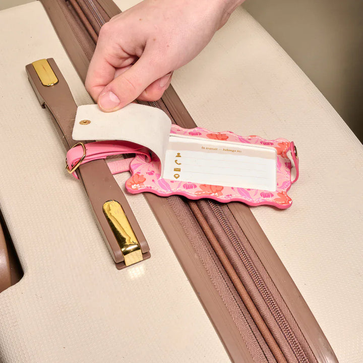 The Darling Effect Gifts Jetsetter Luggage Tag - Poppin' Petals Hot Pink