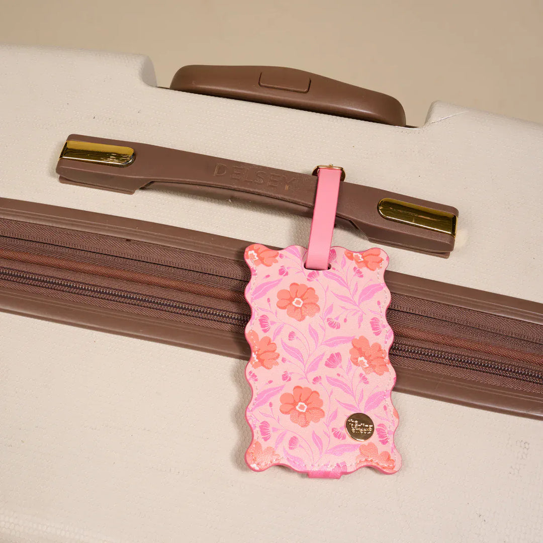 The Darling Effect Gifts Jetsetter Luggage Tag - Poppin' Petals Hot Pink