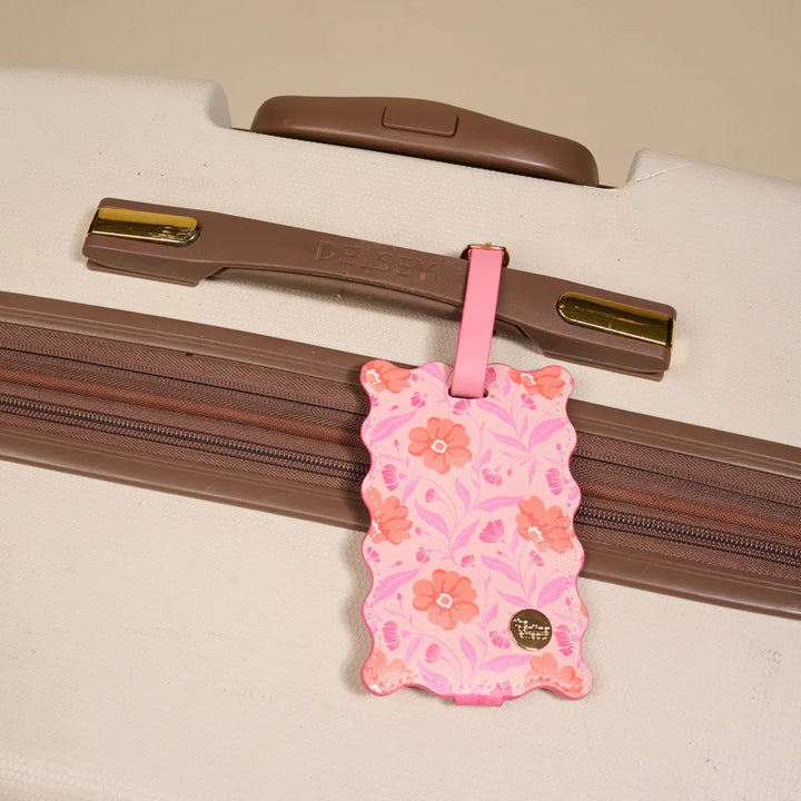 The Darling Effect Gifts Jetsetter Luggage Tag - Poppin' Petals Hot Pink