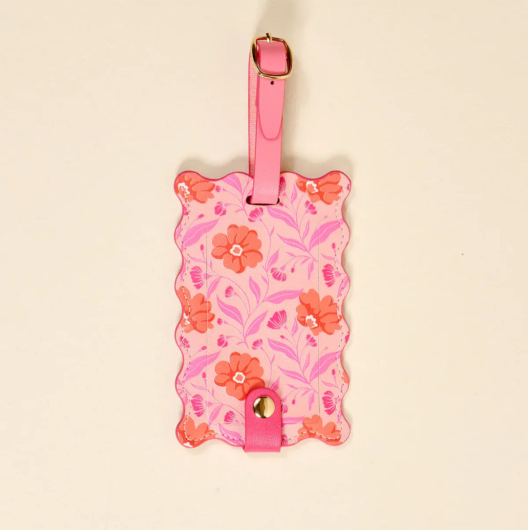 The Darling Effect Gifts Jetsetter Luggage Tag - Poppin' Petals Hot Pink