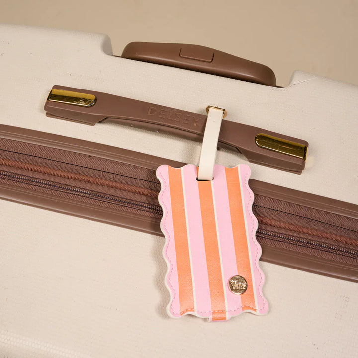 The Darling Effect Gifts Jetsetter Luggage Tag - Sicily Stripes Pink
