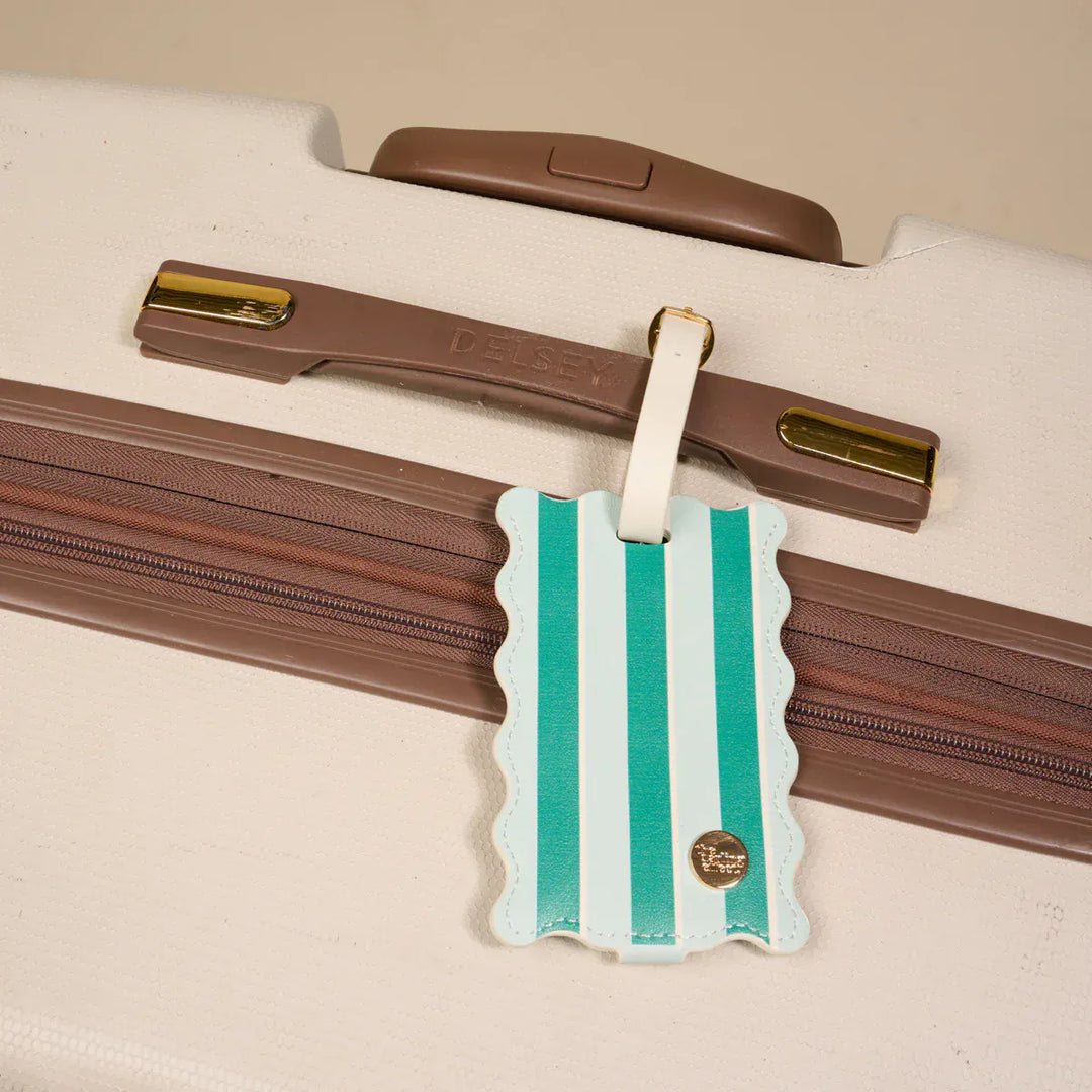 The Darling Effect Gifts Jetsetter Luggage Tag - Sicily Stripes Teal