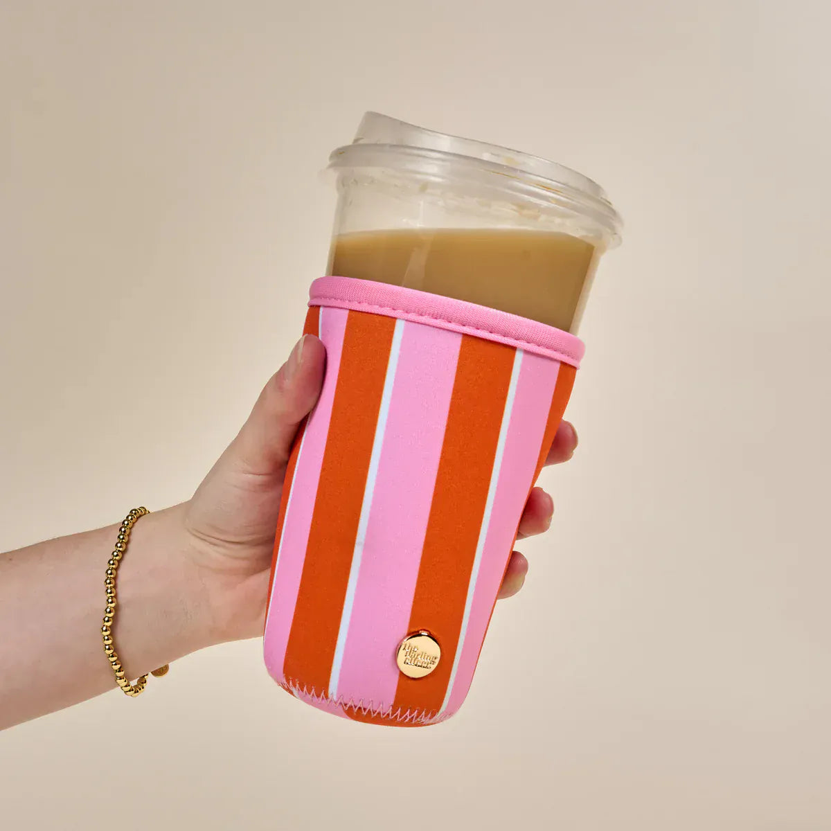 The Darling Effect Gifts Sicily Stripes Pink Sip Savvy Drink Sleeve