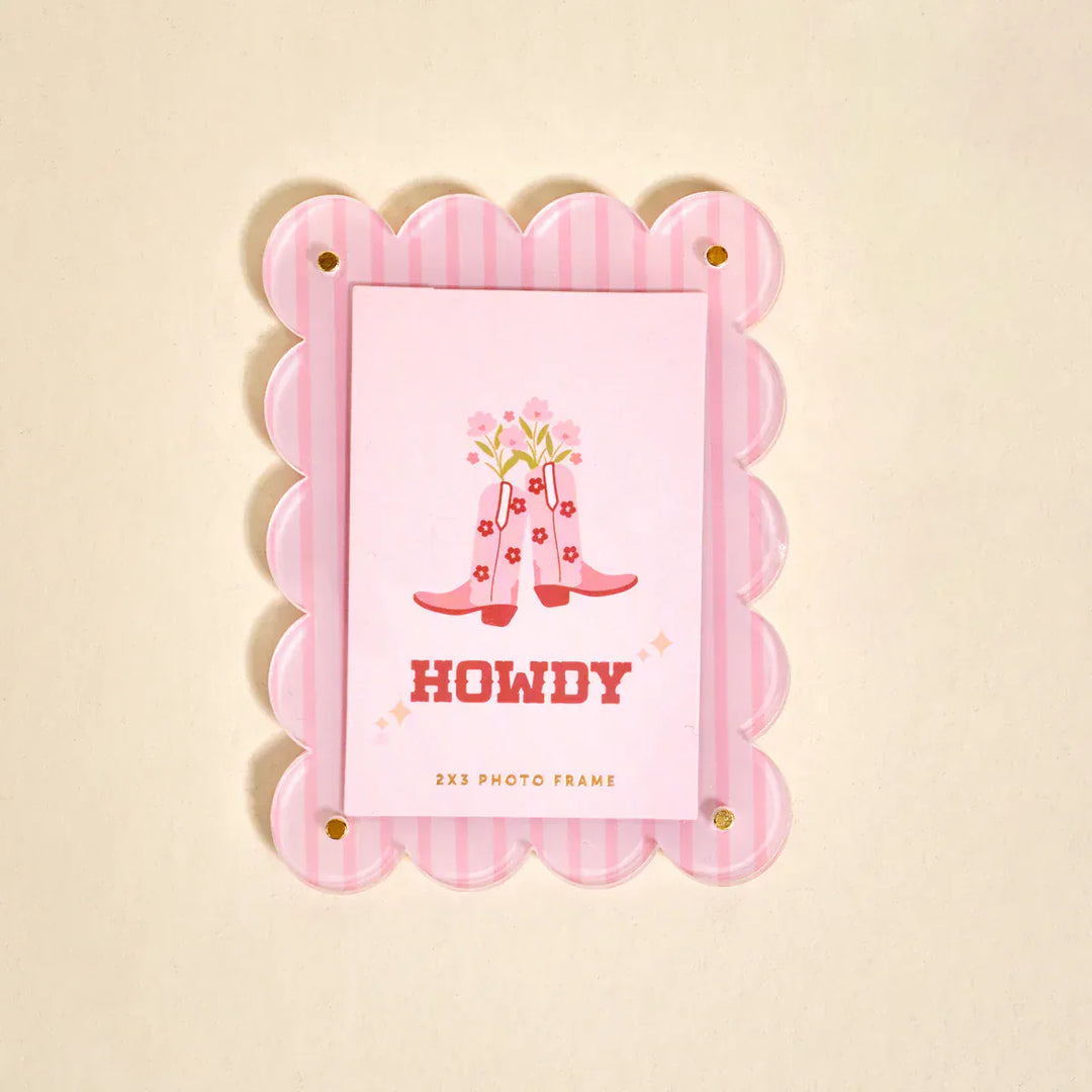 The Darling Effect Home Mini Acrylic Picture Frame - Cowgirl Boots