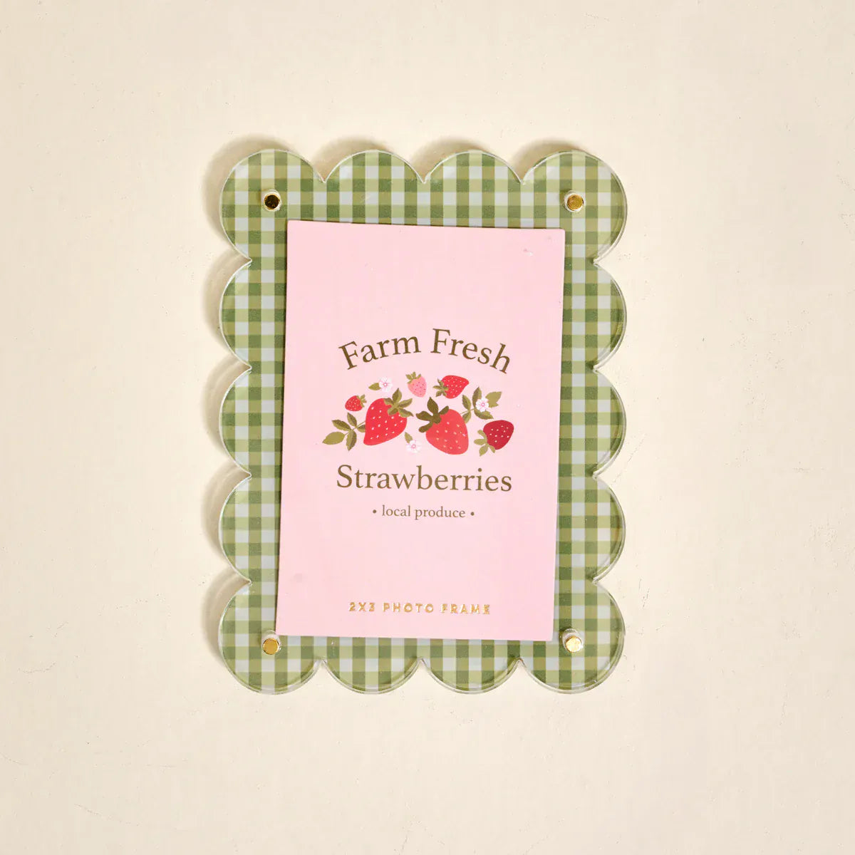 The Darling Effect Home Mini Acrylic Picture Frame - Farm Fresh Strawberries
