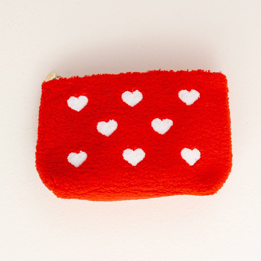 The Darling Effect Red Teddy Pouch - Hearts