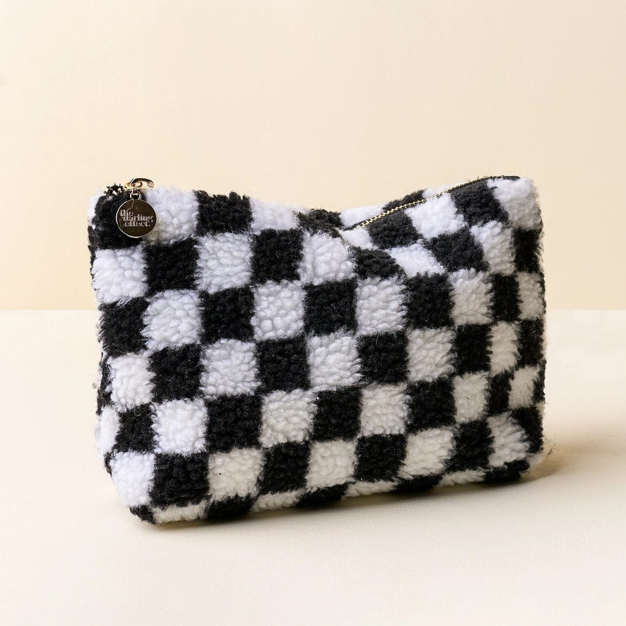 The Darling Effect Teddy Pouch - Check Black