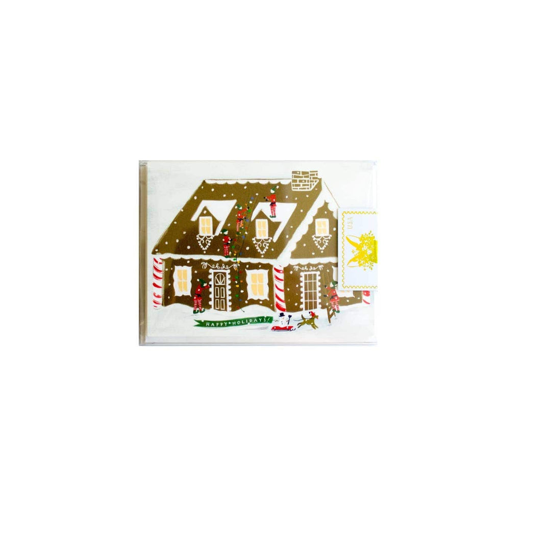 The First Snow Boxed Cards Gingerbread House - Box of 8 Cards
