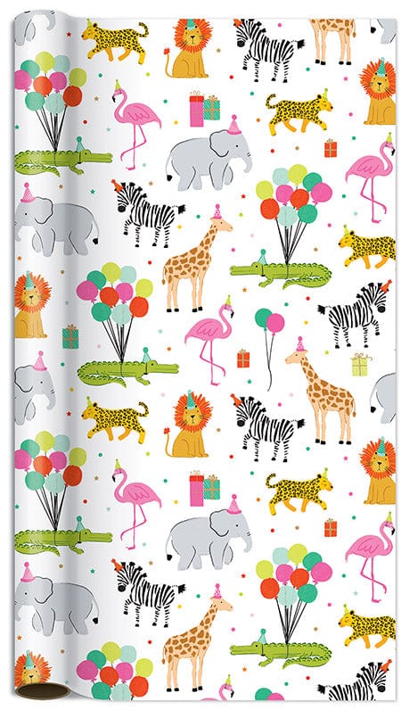 The Gift Wrap Company Gift Wrap Party Animal 5ft Roll Wrap