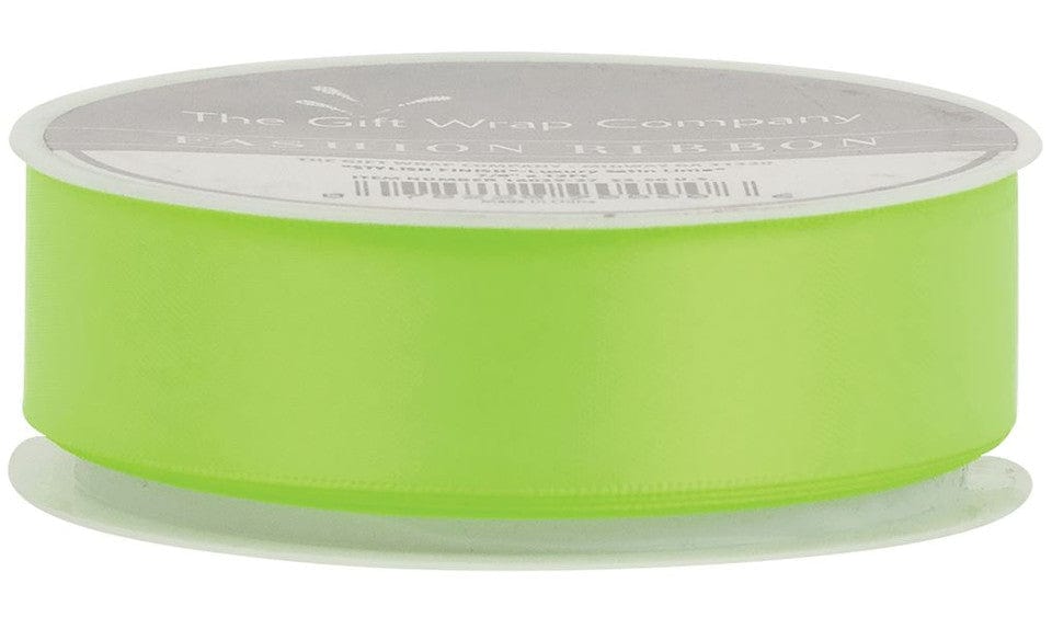 The Gift Wrap Company Ribbon Lime Luxury Satin Ribbon