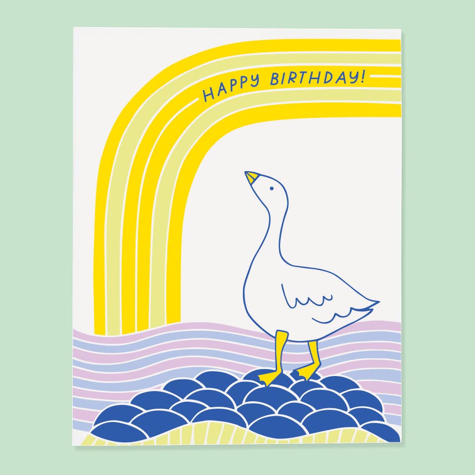 The Good Twin Cards Bday Goose Card